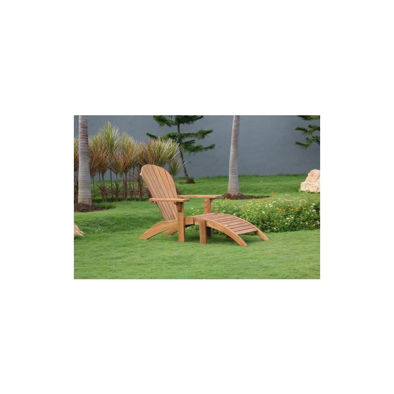 Luxury Teak Adirondack Chair with Footstool